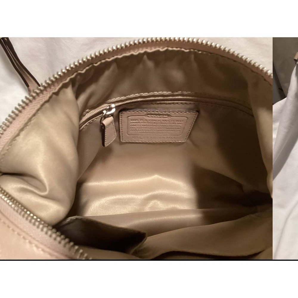 COACH Kristin Bag Purse In Tan Nude 100% Top Grain Soft Beautiful Leather Y2K - Picture 8 of 16